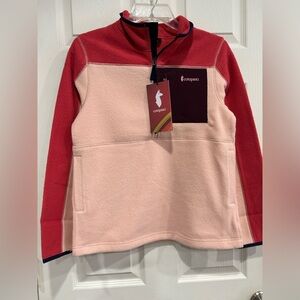 Cotopaxi Kids Large Abrazo Half-Zip Fleece Jacket Strawberry Pink Rosewood NWT